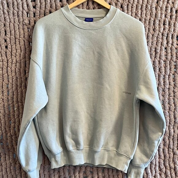 Jack & Jones Men's Joyvibe Spongy Sweat Crew Neck Pale Green Sweater Size Medium - Picture 2 of 12